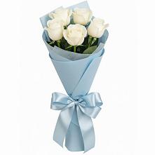 Букет 5 Белых роз Проуд #REPLACE_PRED# Родине