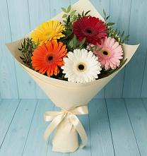 Букет цветов из:  Герберы в Родине