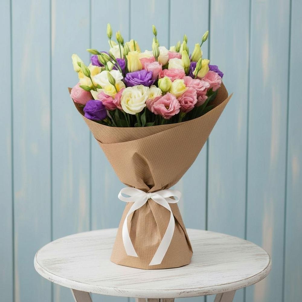 Букет цветов из: Лизиантусы в Родине