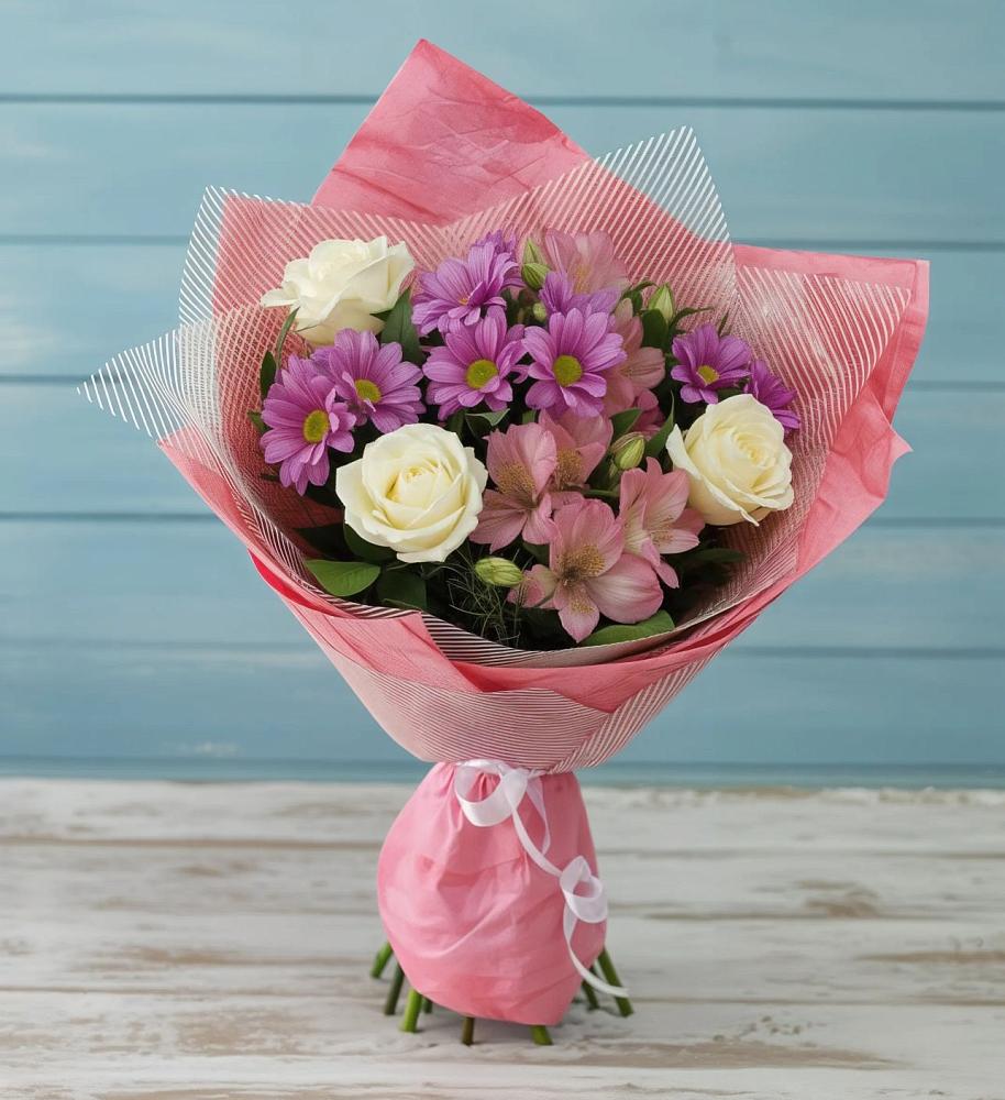 Букет цветов из: Герберы в Родине