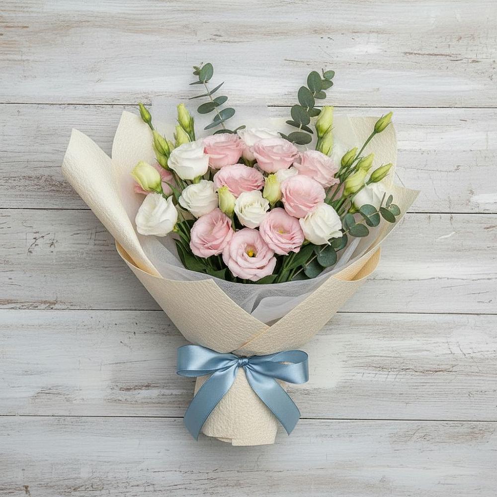 Букет цветов из: Лизиантусы в Родине