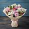 Букет цветов из: Хризантемы, Альстромерии и Розы в Родине